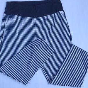 Lauren-Ralph Lauren Navy & White Active Capri
